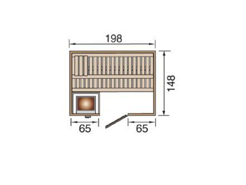 MH-Sauna BERGEN 1 Classic ohne Ofen 198 x 148 x 203 cm
