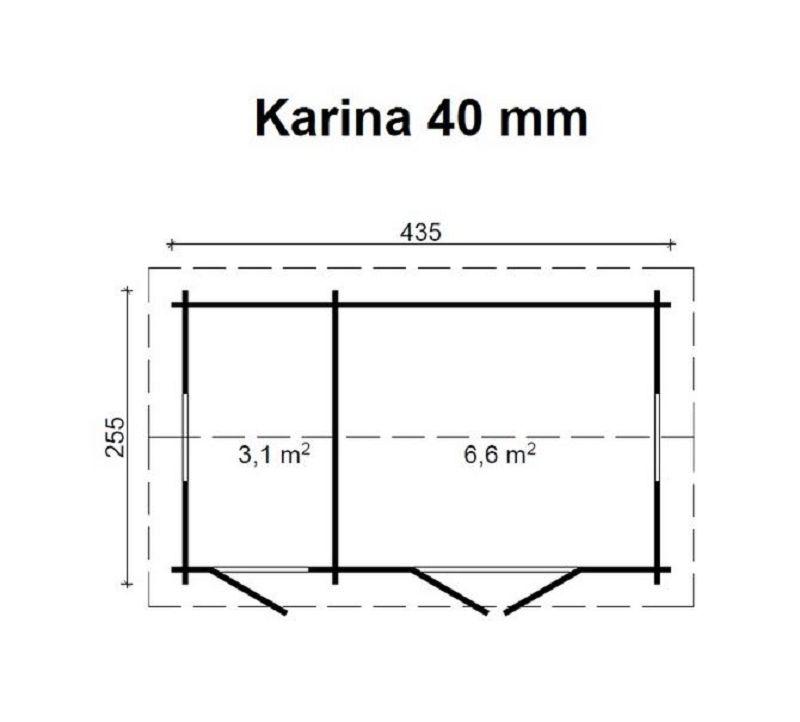 Garten/Gerätehaus Karina 40mm