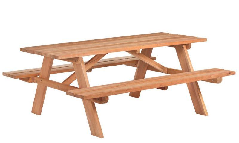 Picknicktisch aus Hartholz Comfort geölt L180 x B160