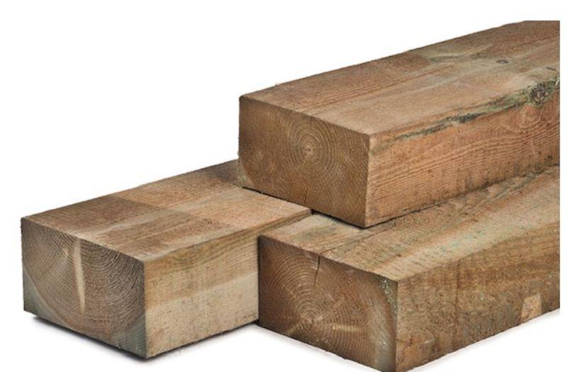 Rustikale Holzbalken aus Kiefernholz 12x22x260 grÃ¼n
