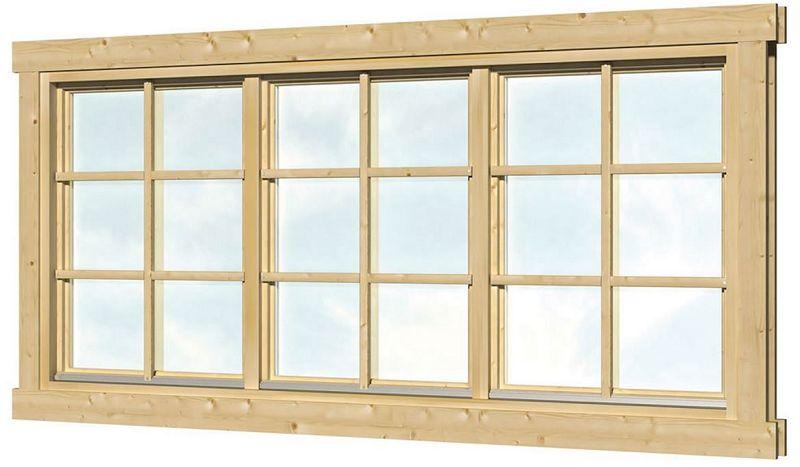 Dreh-Kipp Fenster L1 Dreiteilig+Fensterrahmen mit Sprossen