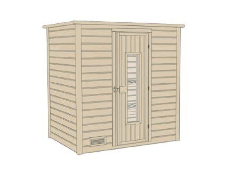 MH-Sauna BERGEN 1 Classic ohne Ofen 198 x 148 x 203 cm