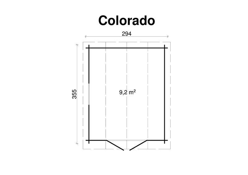 Gartenhaus Modell Colorado 28mm