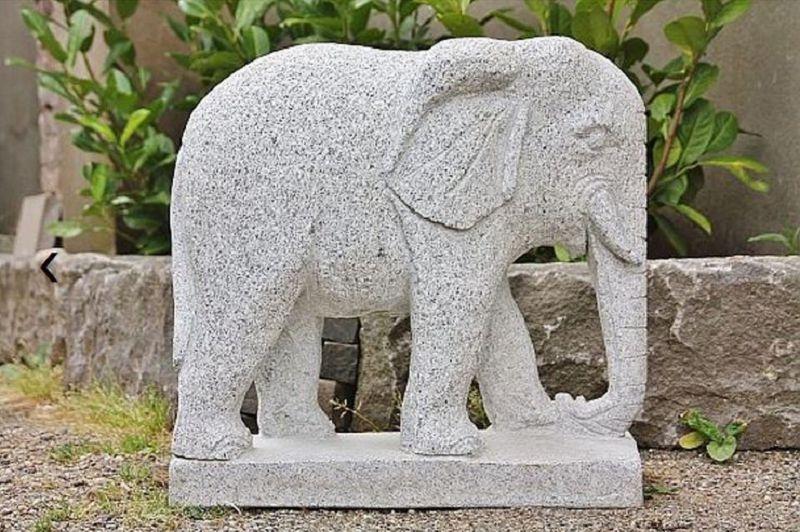 Granit Figur Elefant 50 cm