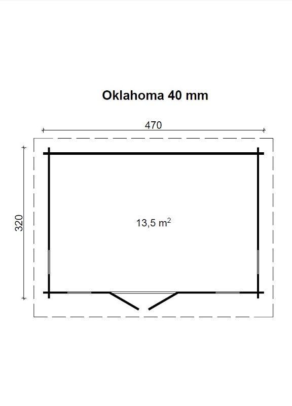 Gartenhaus Oklahoma mit ISO-Verglasung 40mm