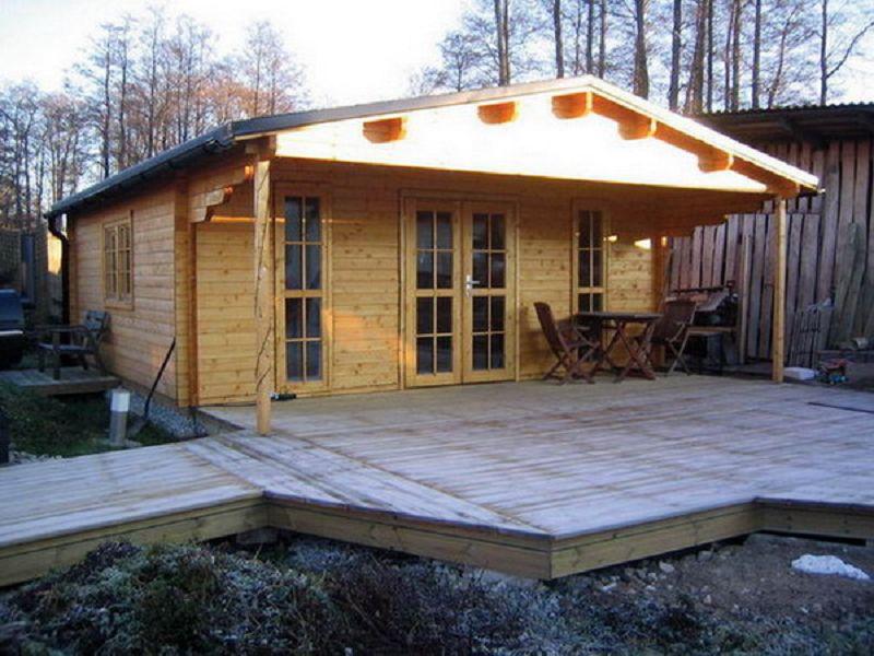 Gartenhaus mit Isolierverglasung BURGOS 70mm 595x595cm