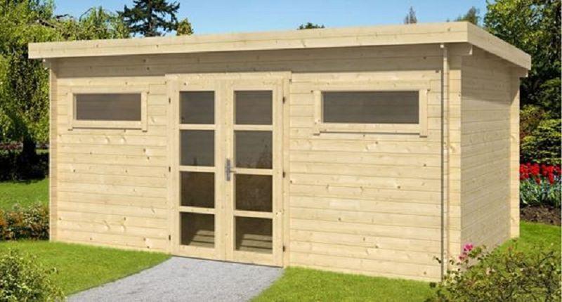 28mm Gartenhaus Lianne ca 300 x 200 cm Gerätehaus Holz Schuppen Blockhütte 