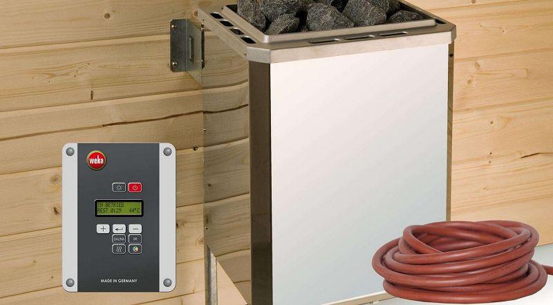 weka Design-Sauna SARA 2 inkl. Saunaofen 9,0 kW BioS